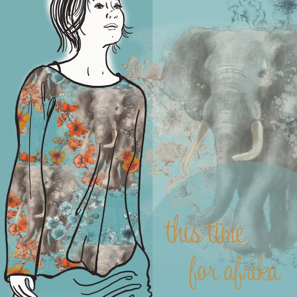 "This time for Afrika" the power of beauty - Eigenproduktion von Graustufen-Stoffe auf Baumwolljersey